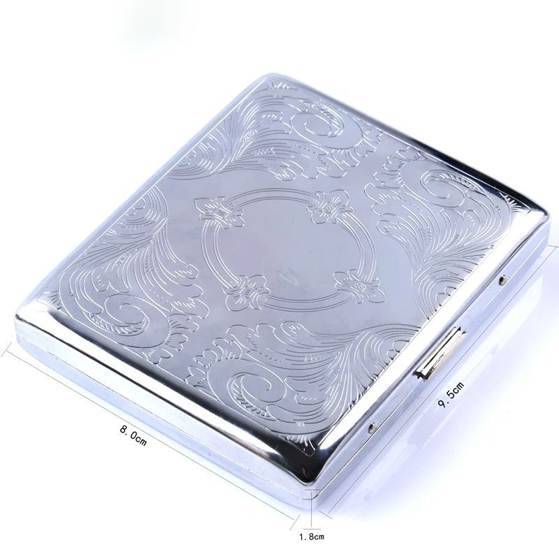 Portable Automatic Cigarette Case Metal Boxes 20PCS Holder for Men Gifts