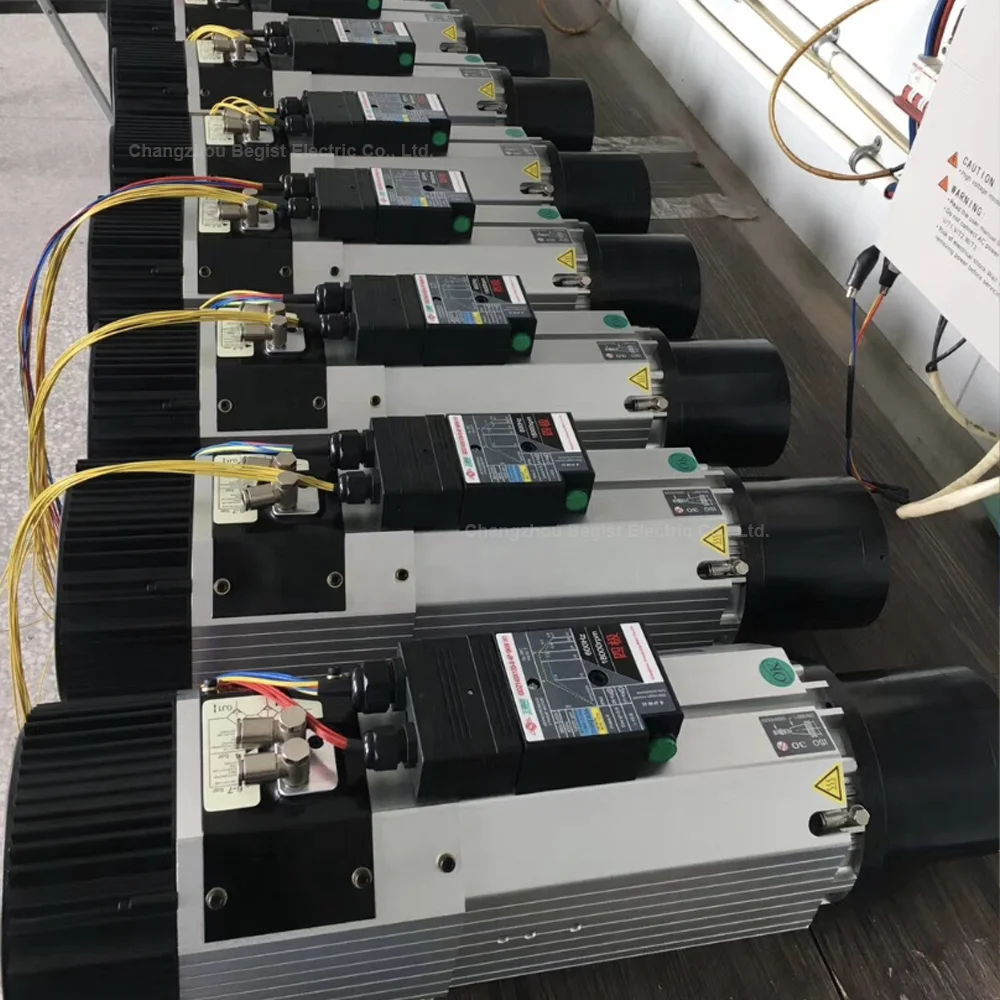 Big Sale Automatic Tool Change spindle 9KW 220V 380V ATC air cooled spindle motor ISO30 24000RPM for woodworking cnc router