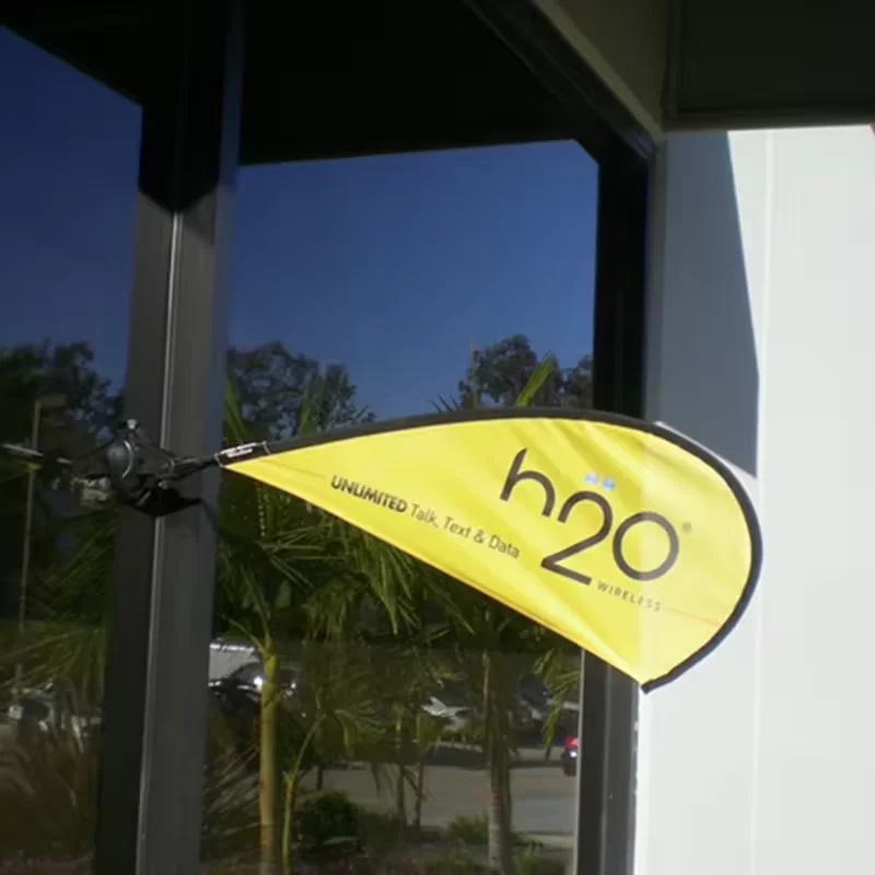 Хорошо продаваемые полиэфирные флаги для машин нового типа с принтом перьев автомойки рекламный держатель флага