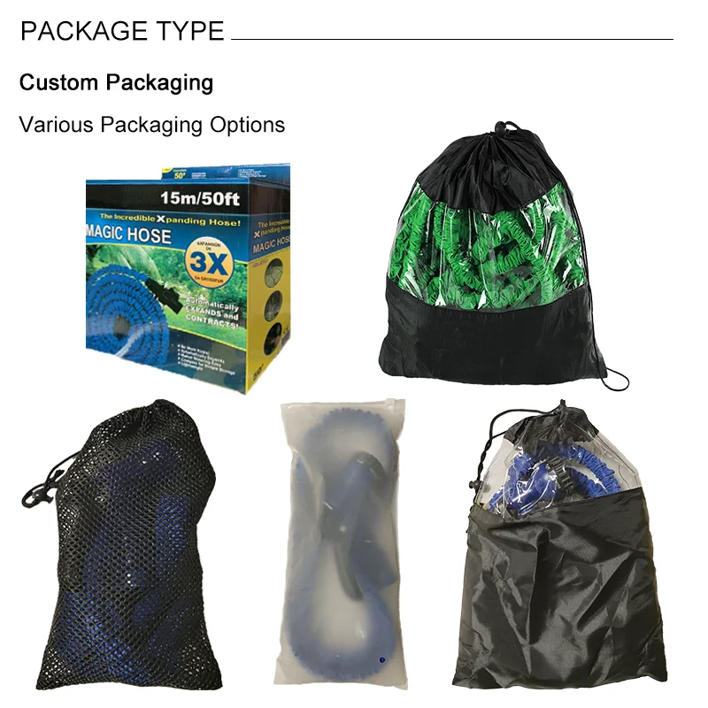 GEDENG 25ft-100ft expandable garden hose magic high pressure car wash hose  nozzle vegetable garden watering hose