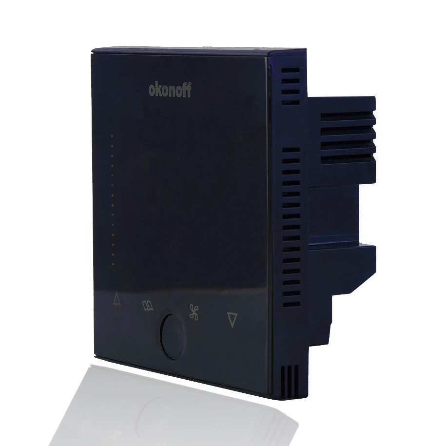 X7-FH1 touch screen 2 pipe central air conditioner fan coil programmable smart cold fcu room thermostat with linkage