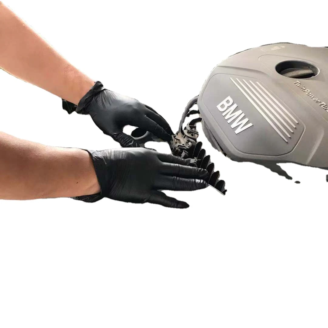 
Repair automobile and motorcycle industry nitrile automobile black nitrile heavy machinery use metal automobile tool gloves 