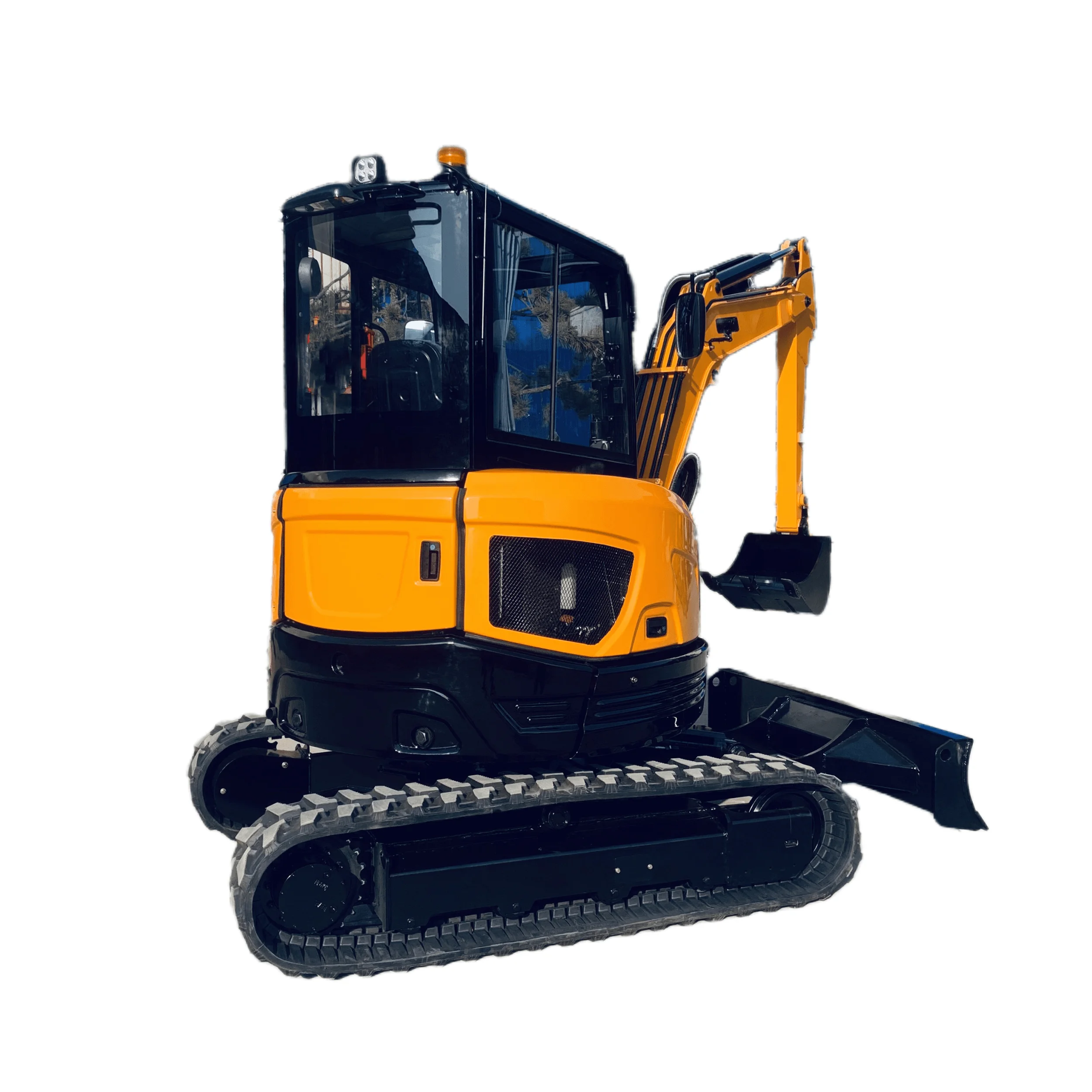 Best new design import 4 ton mini tractor excavator cab towable backhoe with CE for sale