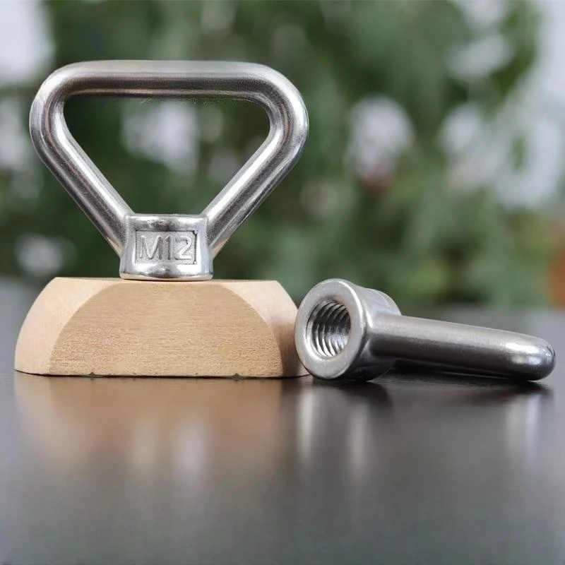 Triangle Lifting Eye Nut M8 M10 M12 M14 M16 M20 M24 304-A2 Stainless Steel Trapezoid Thread Rings Fit For Handle Bolts