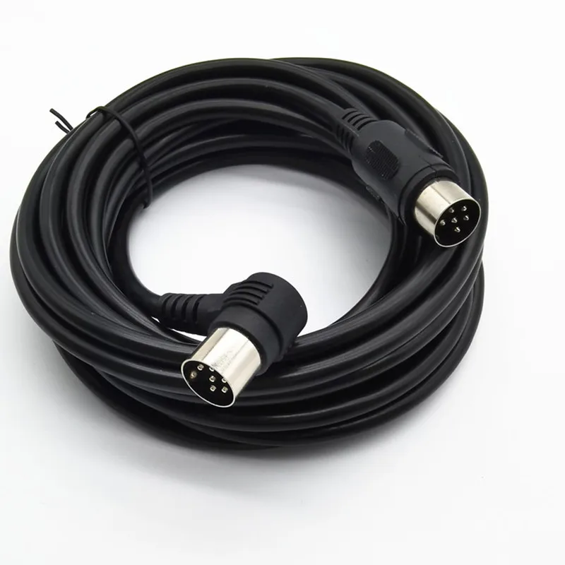 hot selling 6 Pin Din Midi Cable 6PIN DIN macho a macho 5meter controlador interfaz Cable