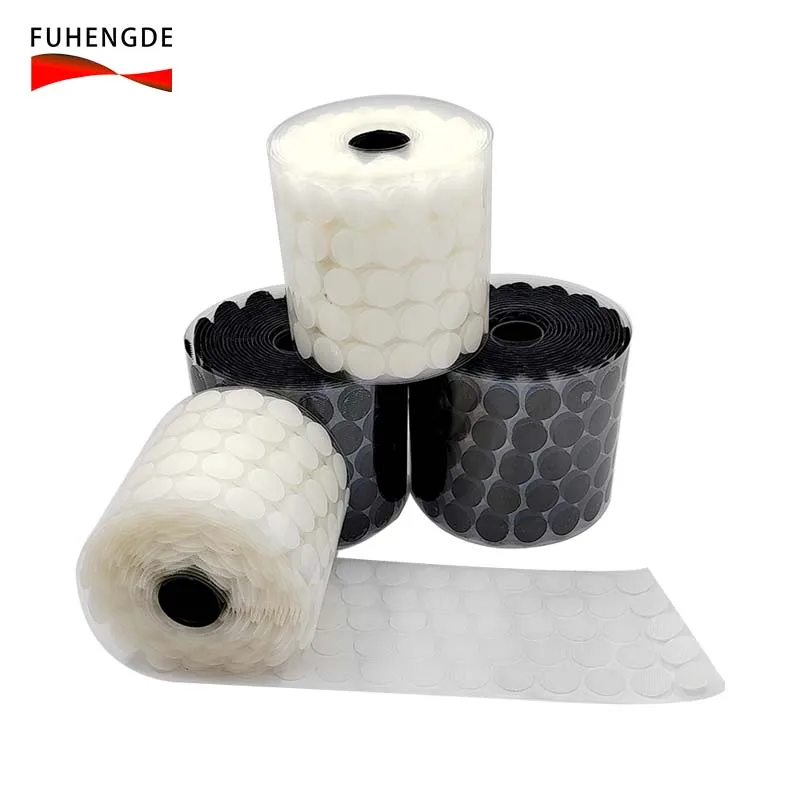 High Quality 20mm Diameter Hook and Loop Dots Strong Sticky Back Coins Self Adhesive Tapes for Home Glassroom At Good Price