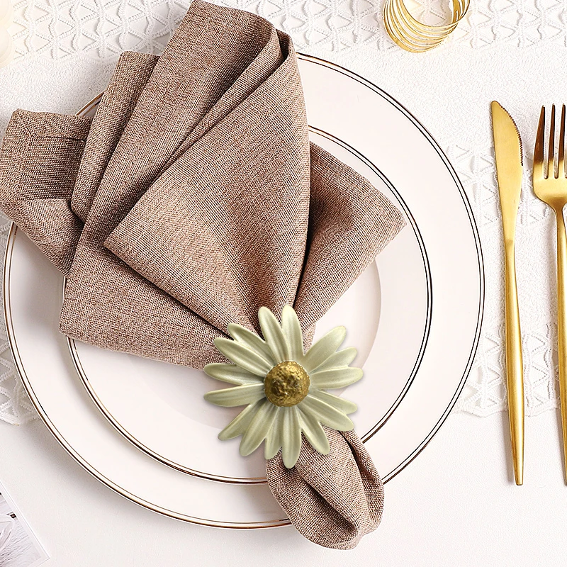 Wholesale Napkin Rings Wire Decoration Napkin Buckle for Webbing Gold Rose Gold Round Metal Silver Accessories Light Wedding Eco