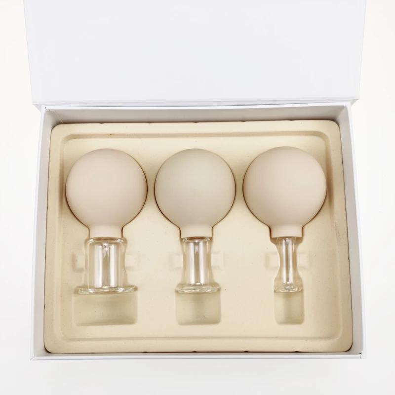 Новое поступление! Набор из 3 антицеллюлитных чашек, вакуумные банки для массажа лица, присоски для терапии, набор для массажа лица