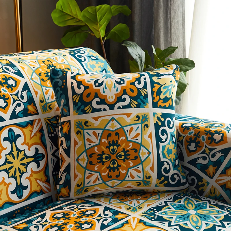 
Free sample ethnic style Stretch polyester Sofa Cover Protective Elastic Seat Sofa Cover dust proof sofa cover 