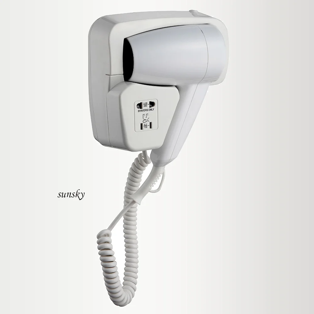 Professional Salon Hotel Bathroom High Speed Portable Long Lasting Dc Motor 2300w Hair Dryer With Shaver Socket