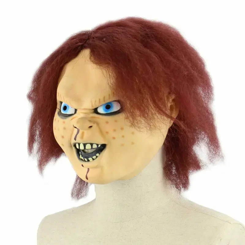 Custom Modern Scary Toys Cosplay Mask Face Horror Hair Party Props Decorations Latex Halloween Masks for Halloween