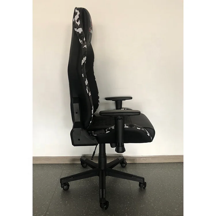 Modern pu leather and fabric gaming chair computer racing gamer chair with footrest