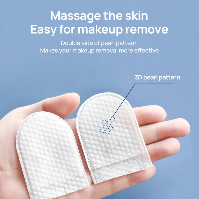 YoYoSoft Manufacture Sell Private Labeling Unbleached Pure Cotton Pads Disposable Pocket cosmetic Pad 75pcs