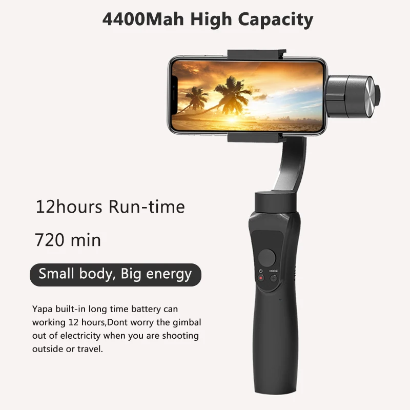 christmas promotion gift hot selling 3-axis stabilizer handheld phone gimbal