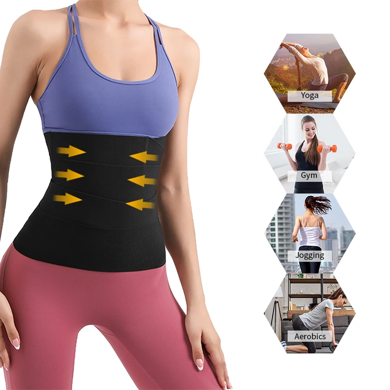 Wholesale 3M 4M Tummy Wrap for Women Elastic Belly Slimming Shaper Rubber Band Wrapping Belt