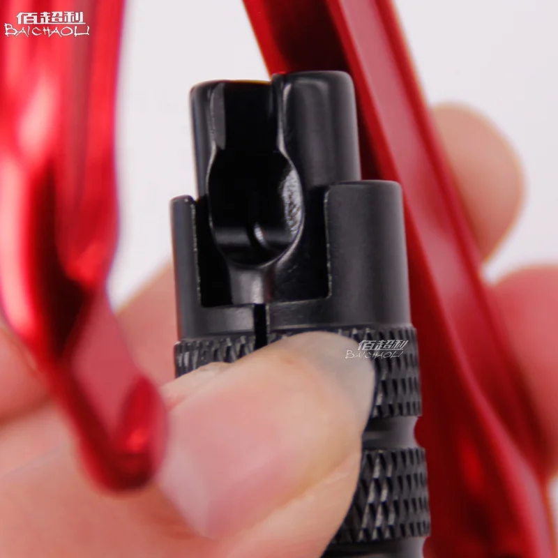 Baichaoli 7075  Aviation Aluminum Automatic locking carabiner hooks