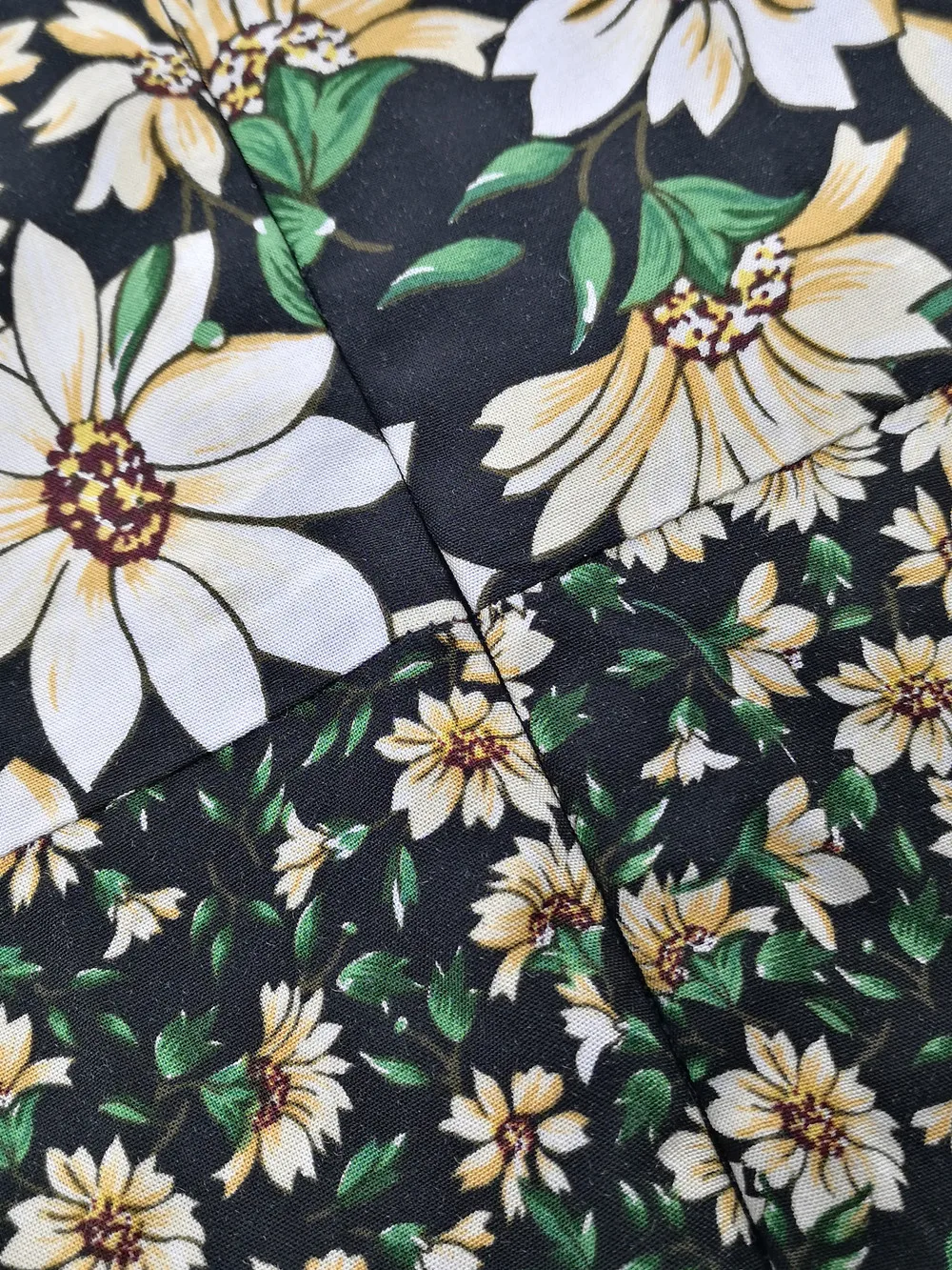 MEIDAO-1020509 Long Yellow Broken Floral Skirt With Shoulder-Straps