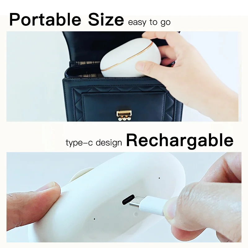 Tens Microcurrent Mini Massager Pad Portable Pulse Massager Patch Vibration Relax Ems Muscle Stimulator With Charging Case