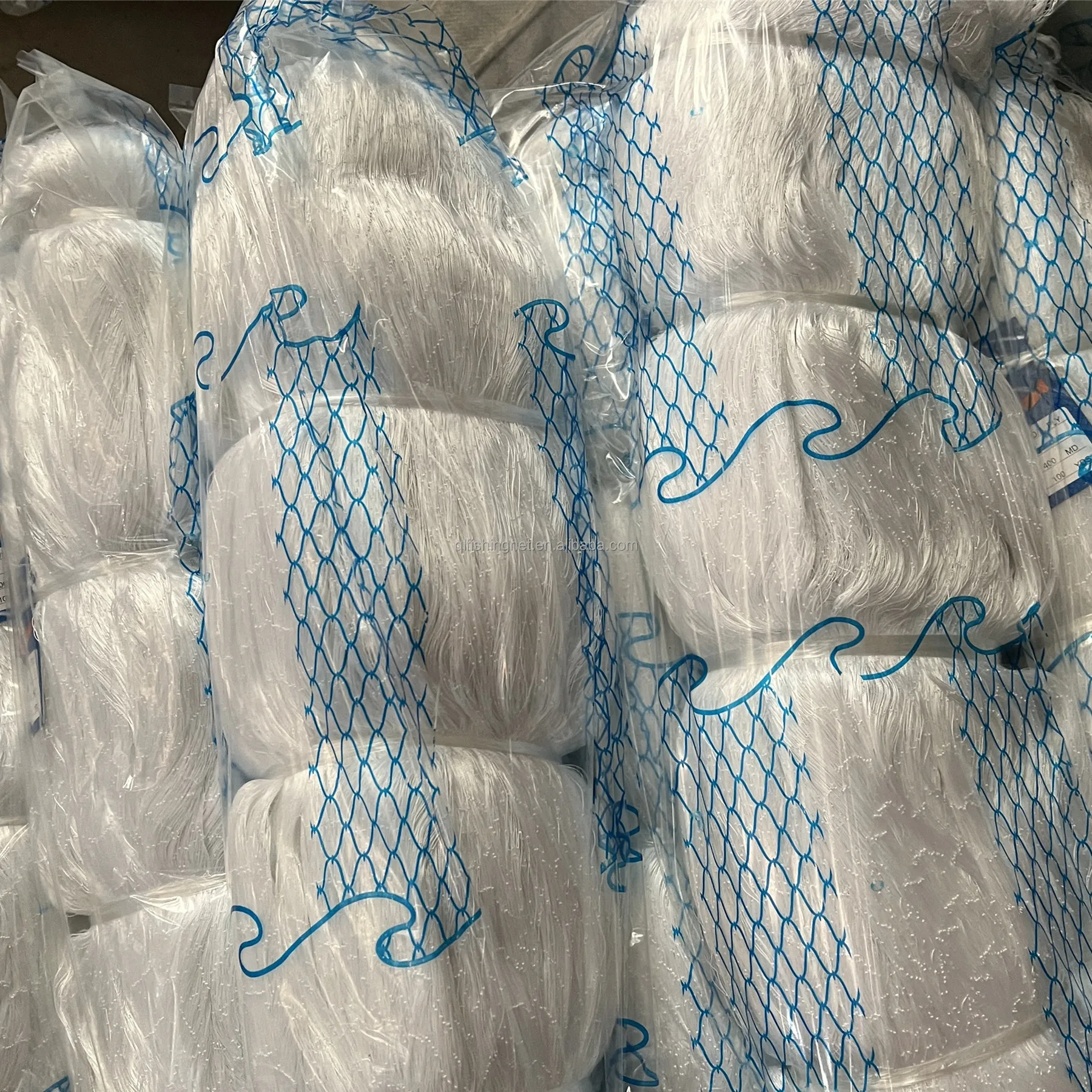 210D/3ply 400md Twisted Polyester/Nylon Multifilament Fishing Net Knotted Purse Seine Fishing Net Rede De Pesca