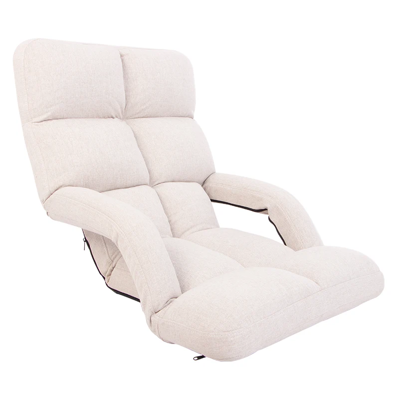 
Foldable Multiangle Cushioned Recliner Padded Sofa Chair Adjustable Tatami Floor Chair for Video Gaming Reading 
