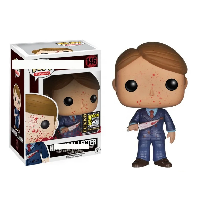 FUNKO POP Movie The Silence of the Lambs Hannibal Lecter Viny Action Figures Collection Model Toys #146 bloodstain