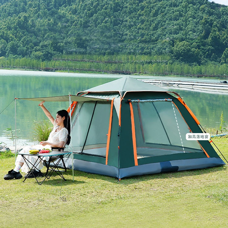 4 big windows automatic Quick Open Beach camping tents 8-12 persons waterproof outdoor family