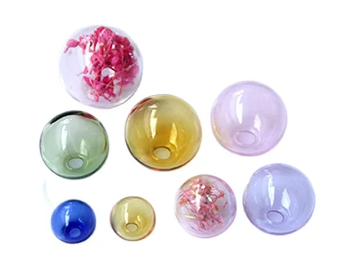 Doll House Mini Kitchen Food Play Miniature Simulation Wind Chimes Hollow Glass Ball Beads Model