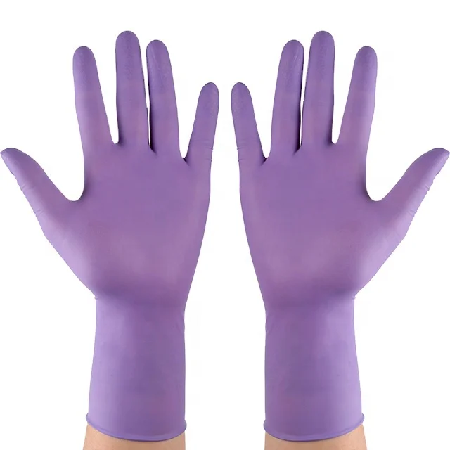 Latex Free Long Disposable Powder Free Nitrile Gloves For Medical Laboratory Use