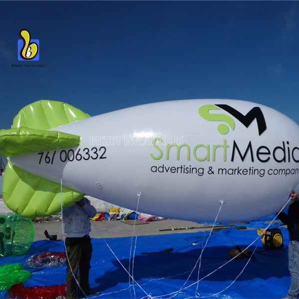 Big size Custom logo floating blimp inflatable helium balloon for advertising