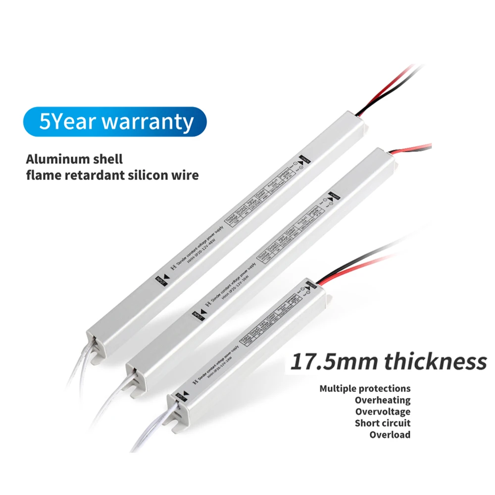 IP20 Ultra Thin LED Light Driver 12V Small Switching Power Supply 24w 36w 48w Led Driver Ultra Slim Power Supply