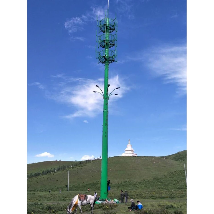 30m Cell Mobile gsm Steel Monopole Telecom Towers