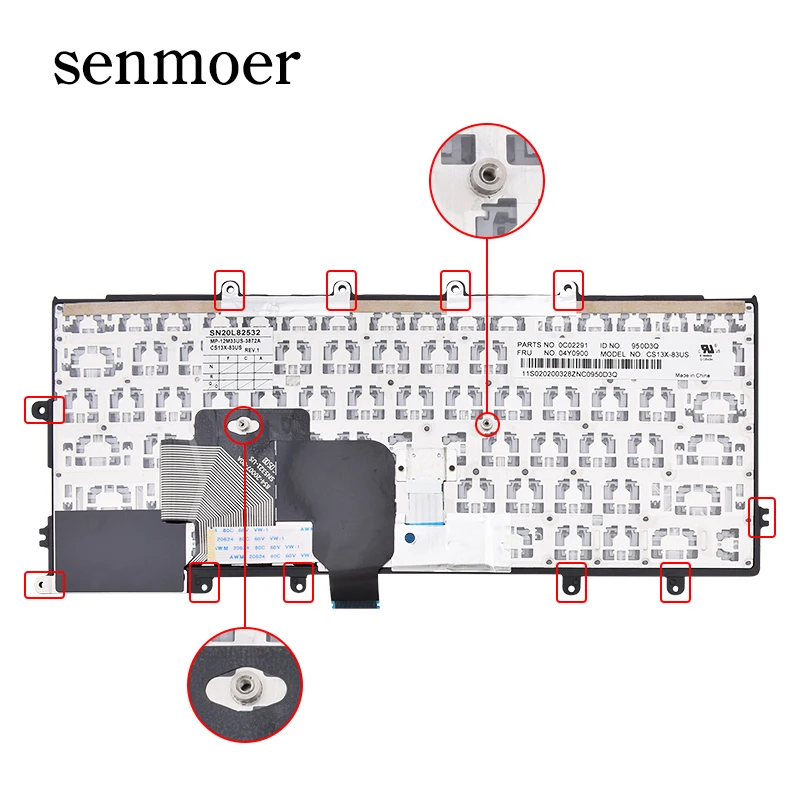 in stock IBM Thinkpad X230S X240 X240S X240I X250 X260 Compatible IBM Thinkpad X270 A275 keyboard for laptop for Lenovo