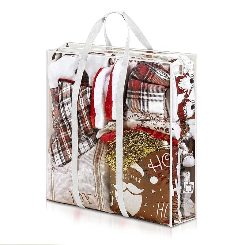 Clear Plastic Durable Reusable Moving Bag Laundry Bag Storage Organizer Hamper for Shopping Storage Travel Clothes Toy