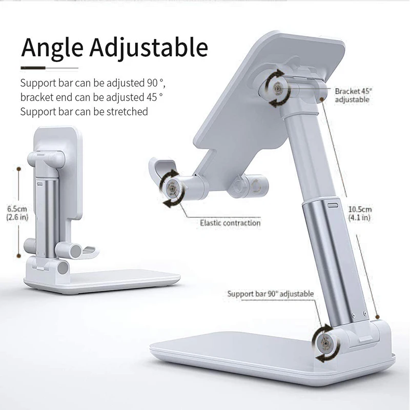 FS786 Mobile Phone Accessories Adjustable Foldable Plastic Table Cellphone Stand Support Desktop Phone Holder
