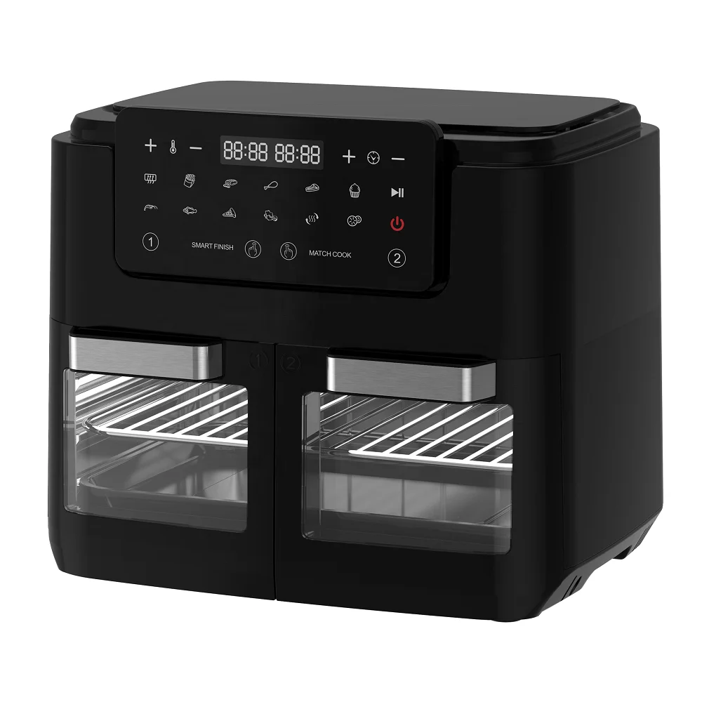 Europe style 12L multi-functional Double Basket Air Fryer oven