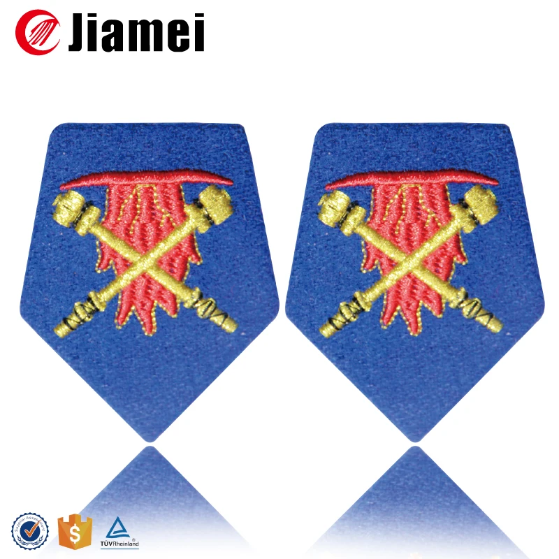 Embroidered Fabric Chevron Collar Badge Custom