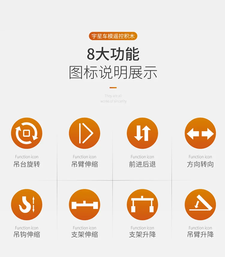 1/8 scale mechanical crane toy APP controul remote control bricks car toy 2590 pcs big size building bricks truck car toy