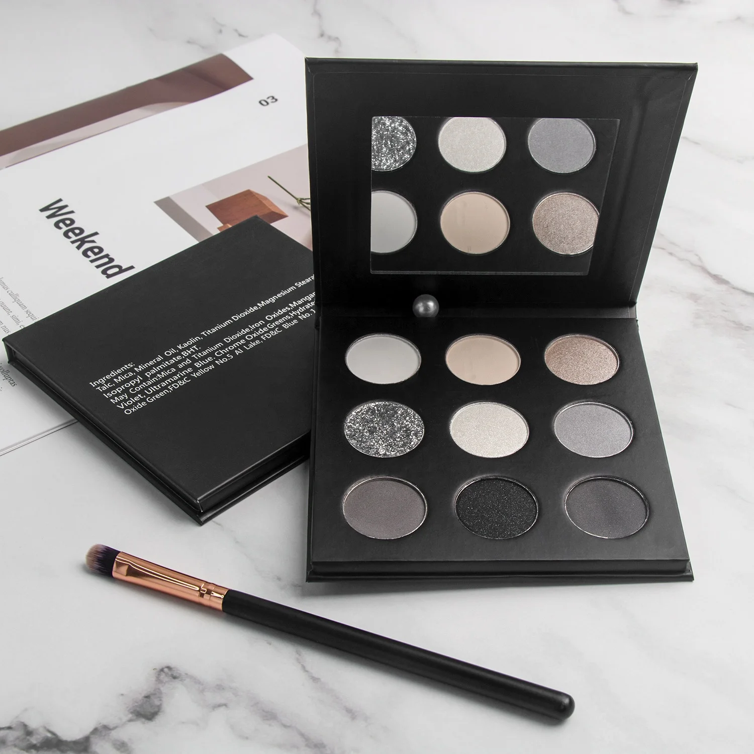 Best Sale Glitter Eyeshadow Palette Cosmetic Water Proof Smoky Eye Neutral 9 Colors Matte Makeup Eyeshadow Palette Wholesale