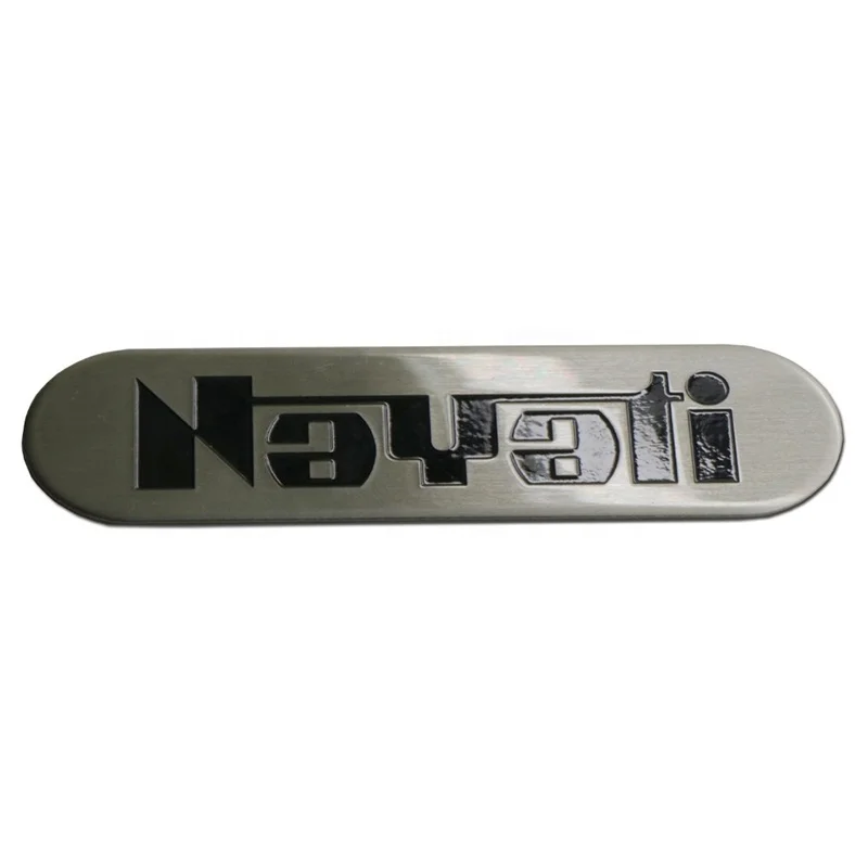 Custom Stainless Steel Etched Name Plate Round Metal Brushed Finish Nameplate for Elevator