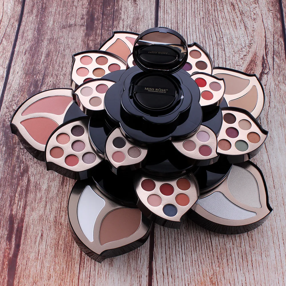 MISS ROSE черный большой цветок сливы поднос для макияжа многофункциональный набор с перекрестными краями полный частная марка
