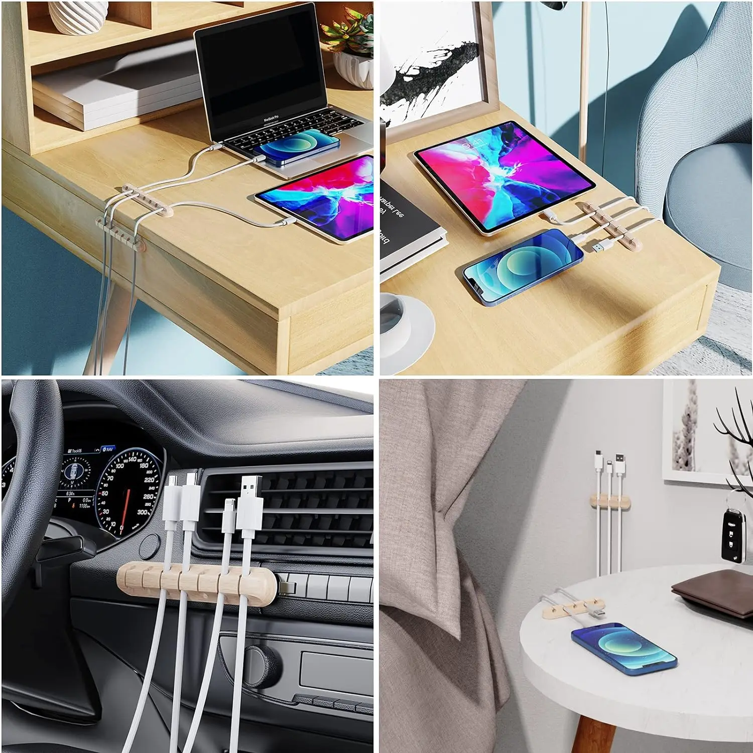 Cable Wire Management Organizer Kit for Computer Home and Office Useful for Power Cord