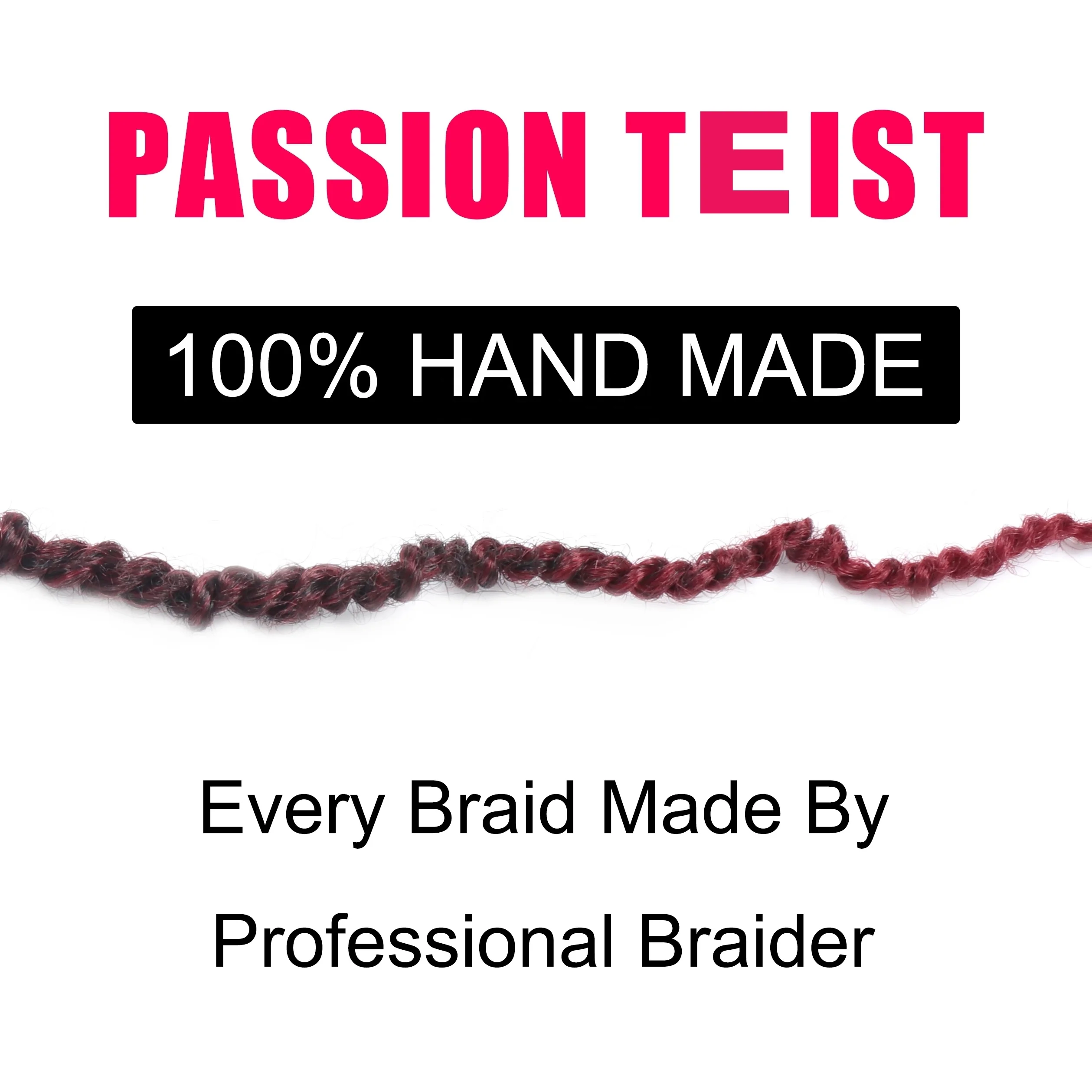 Passion Twist Hair 18inch Pre-Twisted Pre-Looped  Synthetic Crochet Hair Braids Braiding Hair Extension