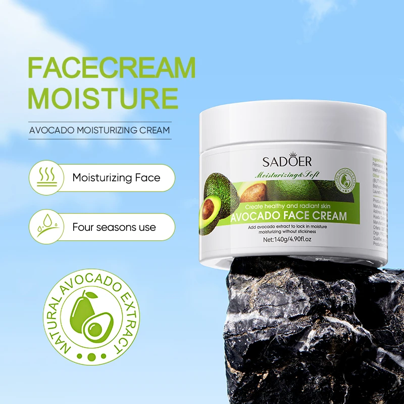 OEM SADOER Aloe carrot avocado whitening moisturizing lotion skin care acne removal night anti wrinkle aging face cream