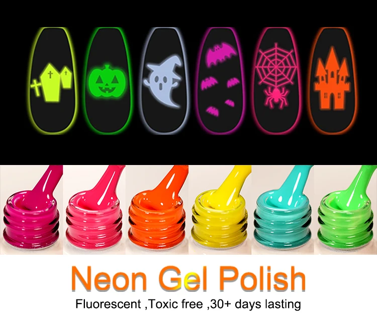 Nail supplies salon wholesale  neon color nails gel neon gel paint Led uv nail neon gel polish