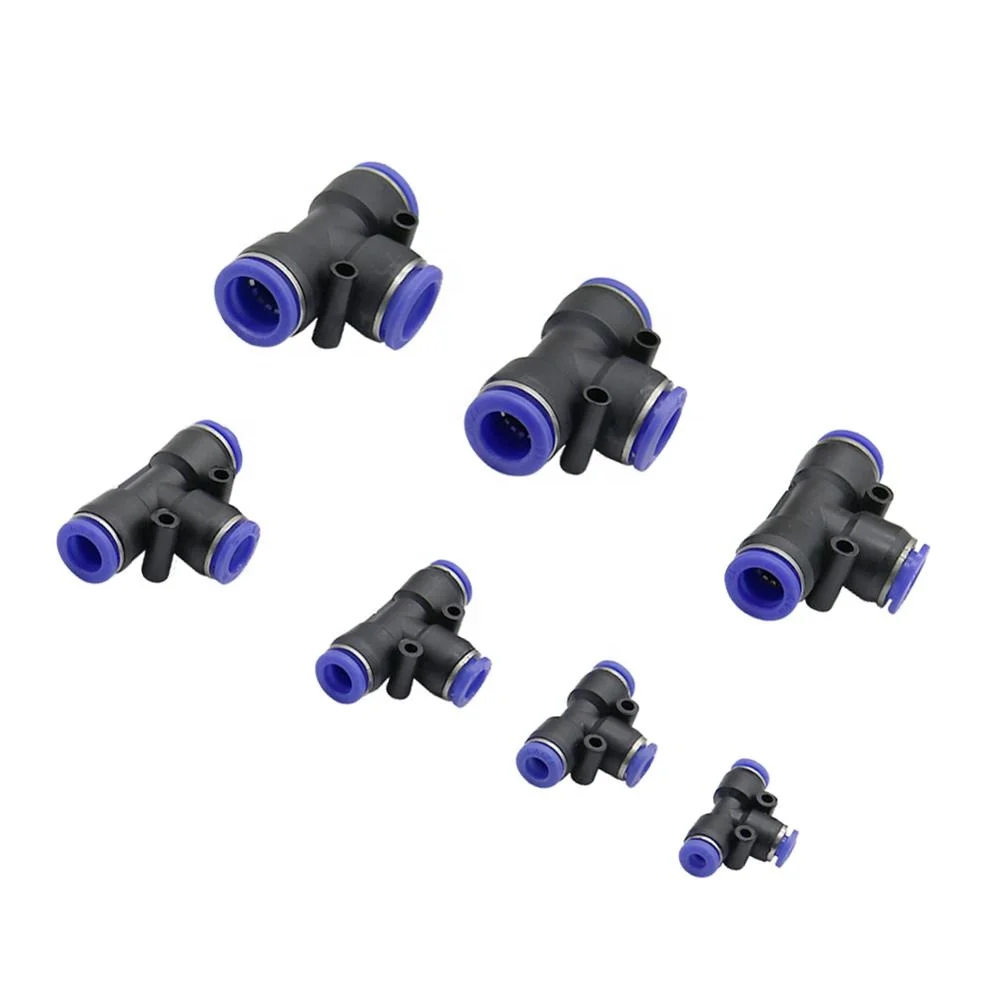 4/6/8/10/12/14/16mm Slip-lock Three Way Quick Connector Garden Irrigation Hose Splitter Connector Pneumatic Pipe Fittings