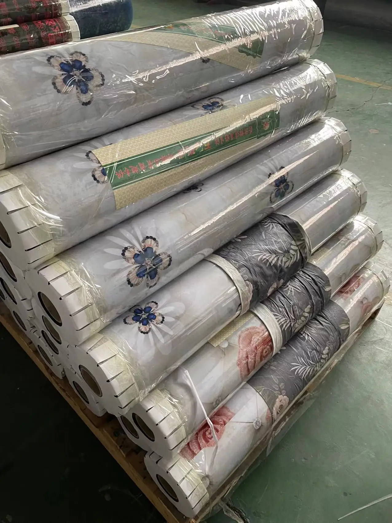 1.0mm-2.0mm Thick Clear Transparent Flower Printed Full Color PVC Tablecloth PVC Film