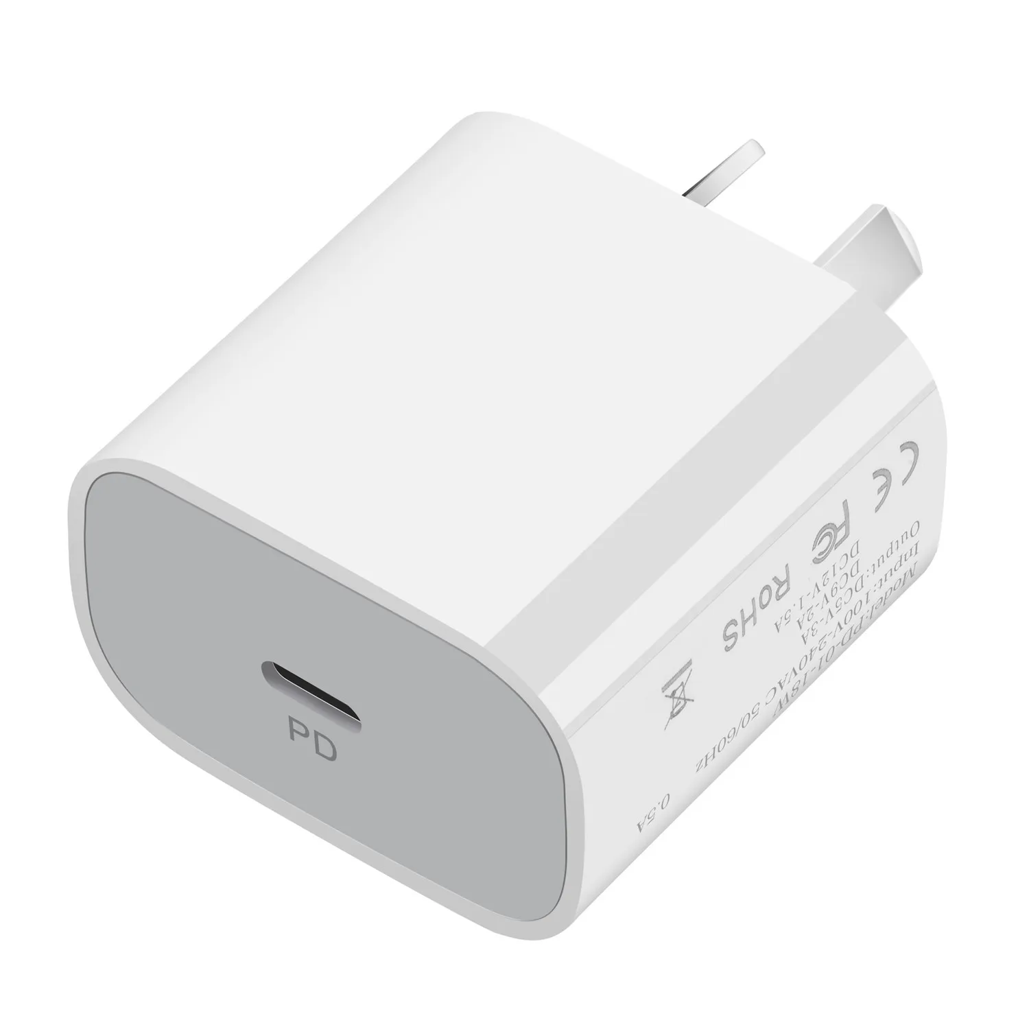 Fast Charging AU Plug 18W PD USB Type C Quick Charger Adapter With SAA certification