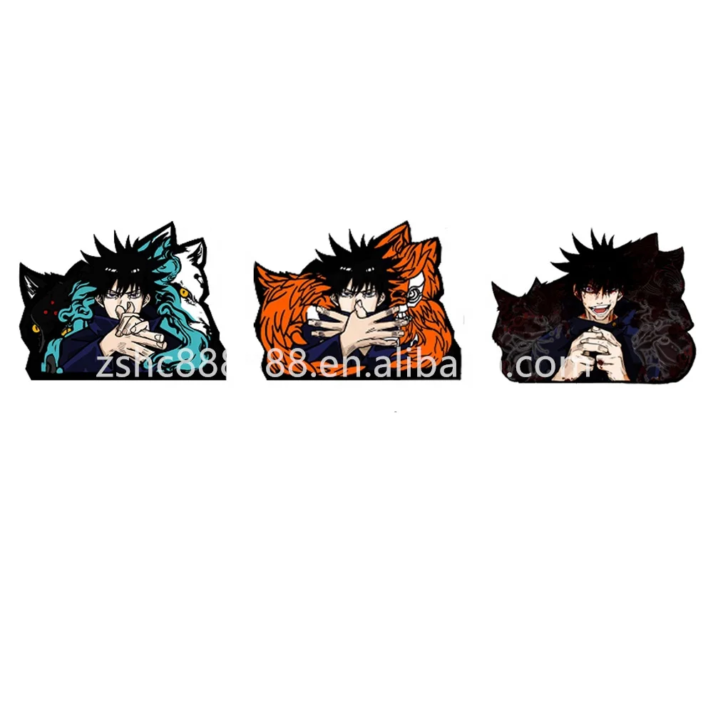 Оптовая продажа 3D Автомобильные наклейки из аниме «джуютсу» «Kaisen» водонепроницаемые 3d-наклейки с изображением персонажа фюзело Мегуми для ноутбука настенное искусство