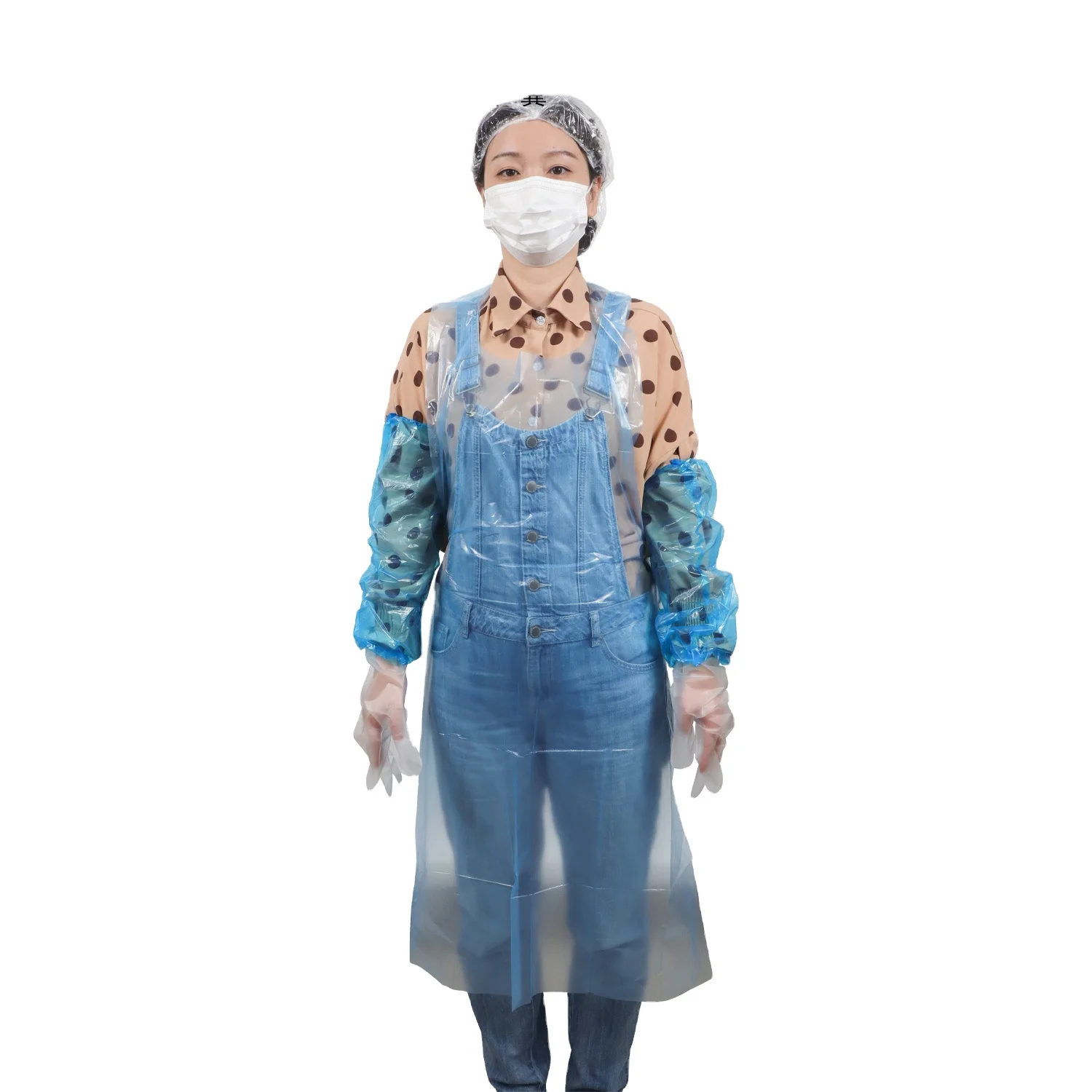 High Quality LDPE HDPE PE Disposable Colorful Waterproof Plastic Aprons Eco-Friendly In Bags