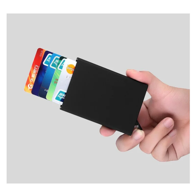  Держатель для кредитных карт YOUYUE всплывающий бумажник с блокировкой RFID алюминиевый чехол безопасности мужчин и женщин Вмещает